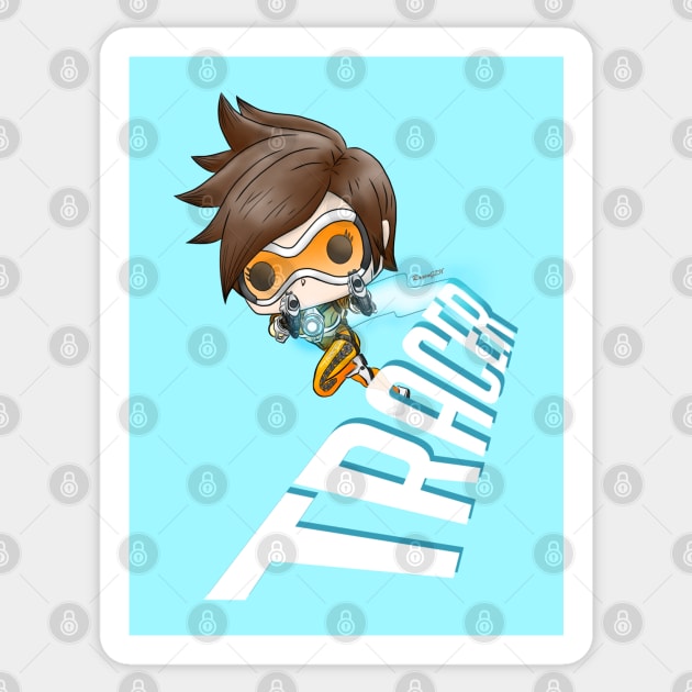 Tracer Funko Pop Sticker by rayengzh